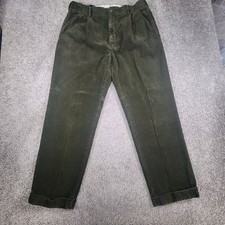 Vtg Polo Ralph Lauren Pants Mens 36x30 Hammond Corduroy Green Pleated Old Money
