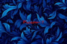 Digital Image Picture Photo Wallpaper Background Desktop AI Artwork Blue Leaves