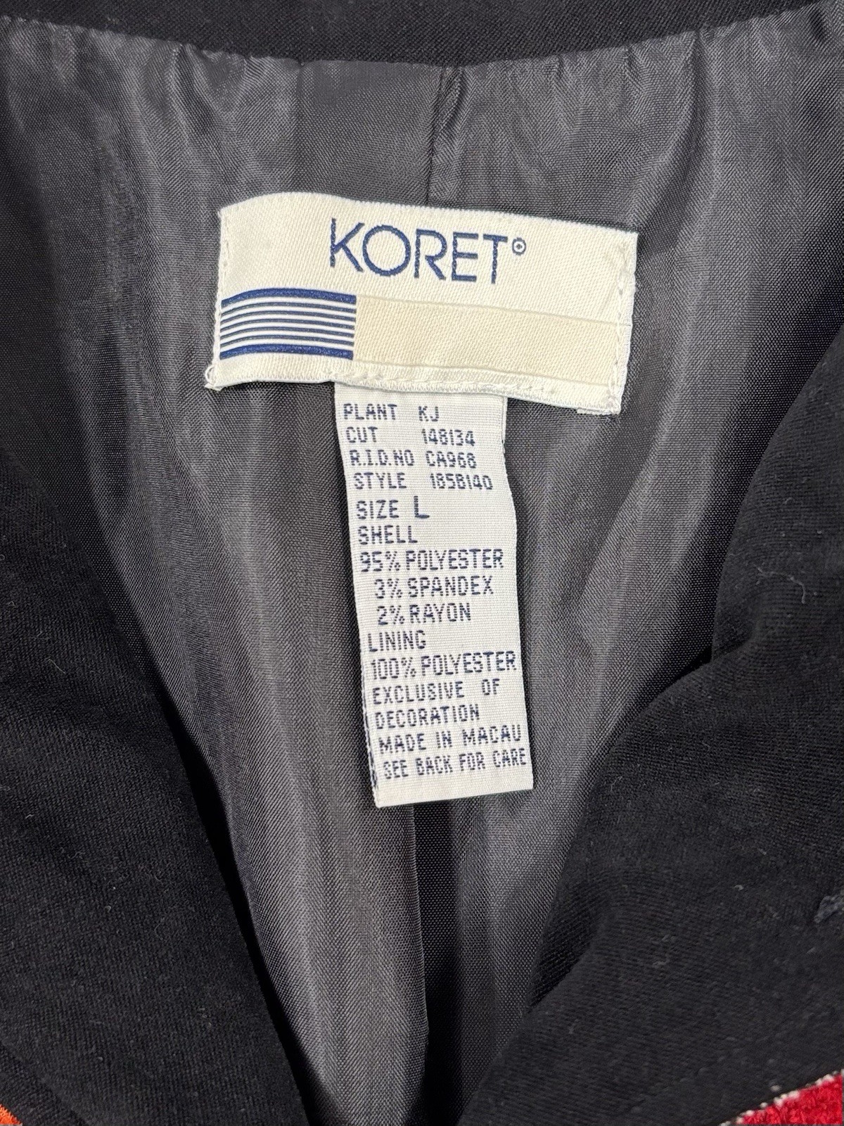 Koret Patchwork Jacket Women’s Large Black Floral… - image 2