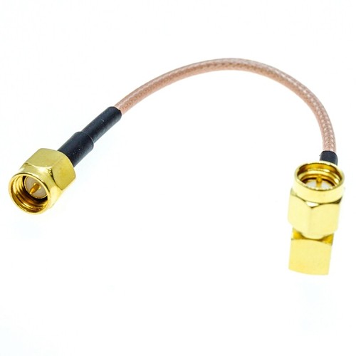 SMA Wtyczka kątowa prostokątna 90° do wtyczki SMA Lot Koncentryczna zworka o niskiej stracie RF RG316 Kabel - Zdjęcie 3 z 6