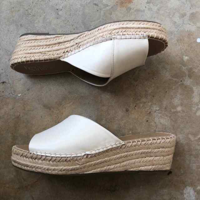 FRANCO SARTO Pinot Espadrille Wedge Sandals Leather Milk FRANCO SARTO Pinot Espadrille Wedge Sandals Leather Milk