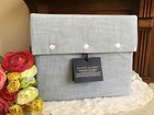 RALPH LAUREN Workshirt Chambray Cal. King Extra Deep Fitted Sheet Blue NEW