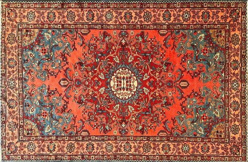 Antiguo Lilihan Oriental Multicolor, 4'6" x 6'6" c-1920 #17427 - Imagen 2 de 9