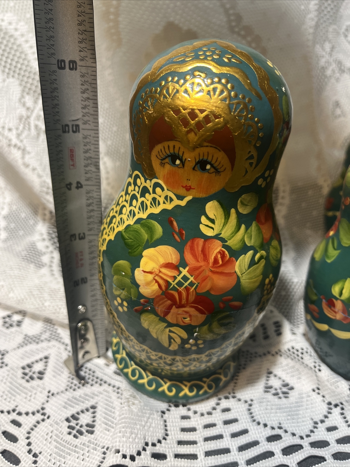 Matryoshka Russian Nesting Dolls Hand Painted 5 Dolls  Queen Princess