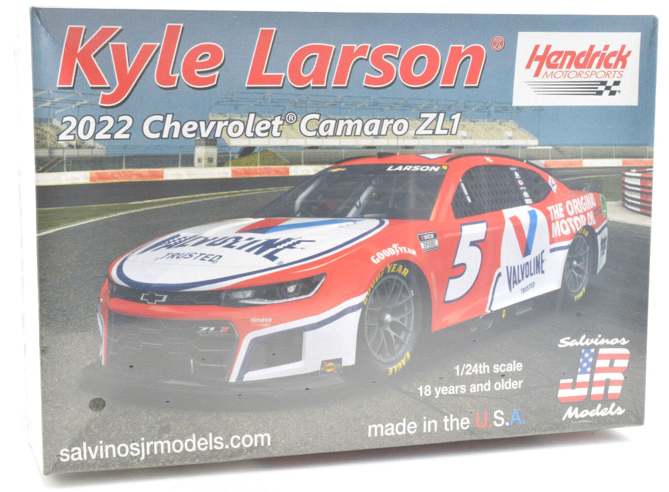 Модели Salvino JR Valvoline Kyle Larson 2022 Camaro ZL1 Автомобильный комплект для Nascar 1/24