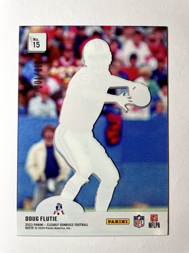 2023 Panini klar Donruss NFL rot Retro 2003 Doug Flutie Patriots/100 Karte - Bild 2 von 2
