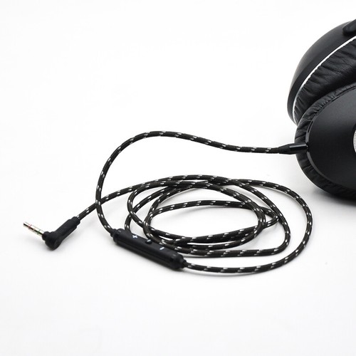 Nylon Audio Cable with mic For Creative Aurvana Live!2 Live2 Hitz WP380 Headphon - Picture 3 of 6