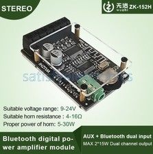 2X15W 2 Channel Stereo Bluetooth Digital Power Amplifier Board Module