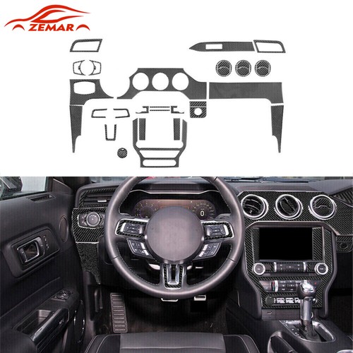 32x Carbon Fiber Full Set Interior Decor Cover Trim Kit For Ford Mustang 2015-19 - Imagen 1 de 11