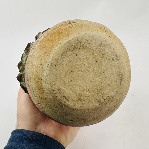 Vaso ceramica da studio MCM H32 cm firmato metà secolo - Foto 13 di 16