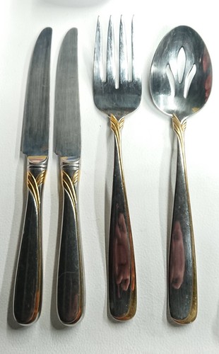 Yamazaki Affair Gold Flatware Lot 5 Pc - Picture 4 of 4