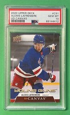 2020-21 UPPER DECK ALEXIS LAFRENIERE UD CANVAS ROOKIE RC #C91 PSA 10 RANGERS