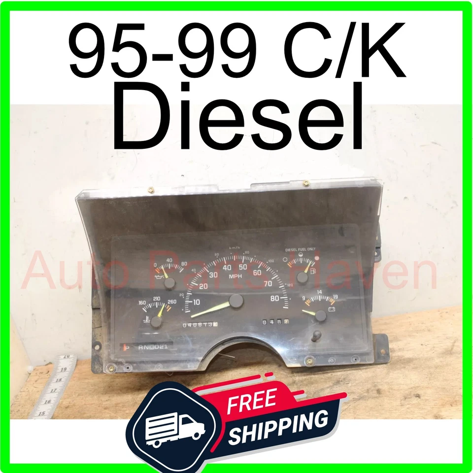 95-99 C/K DIESEL Speedometer 40k Miles OEM 16201515 Cluster Gauges - Image 2 of 4