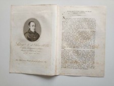 1819 Ortolani Portrait/Bio Salvatore Maria di Blasi, Antique. Philologist, Palermo