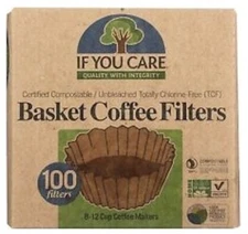If You Care Coffee Filter Baskets ( 1x100 CT ), Fits 8-12 Cup Drip Coffee Maker.