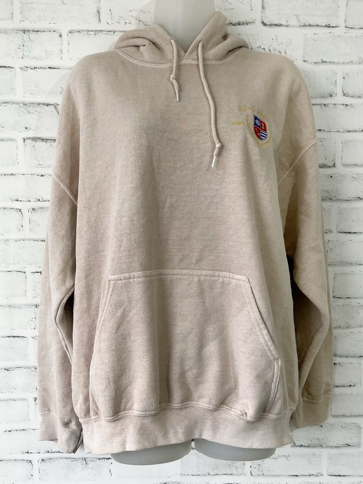 Oversized Beige BDG Urban Outfitters Hoodie Top in Size 12 Brand New-image