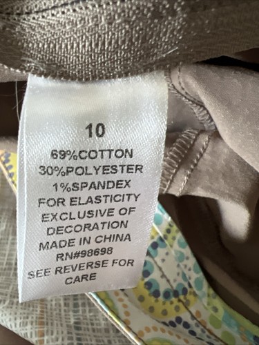 Women’s Mid Rise Casual Cargo Capris Size US 10. Lightweight. St John’s Bay - Picture 11 of 11