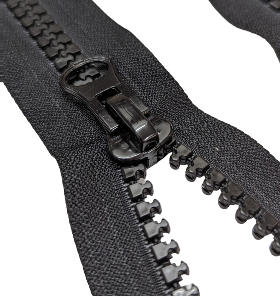 2wege Krampe Reißverschluss  Schwarz  Robust Mantel Parka,Teilbar bis 100cm 10mm - Bild 3 von 4