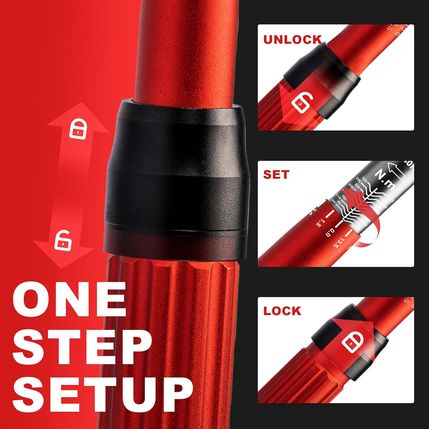 EZARC Torque Wrench 1/2Inch, 40320 Nm, Car Motorcycle Torque Wrench