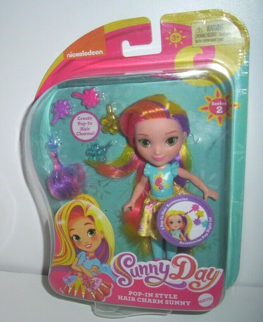 nickelodeon SUNNY DAY POP-IN STYLE HAIR CHARM SUNNY MULTICOLOURED HAIR NEW