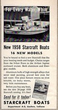 1958 Print Ad Starcraft Boats Aluminum & Fiberglass Goshen,IN