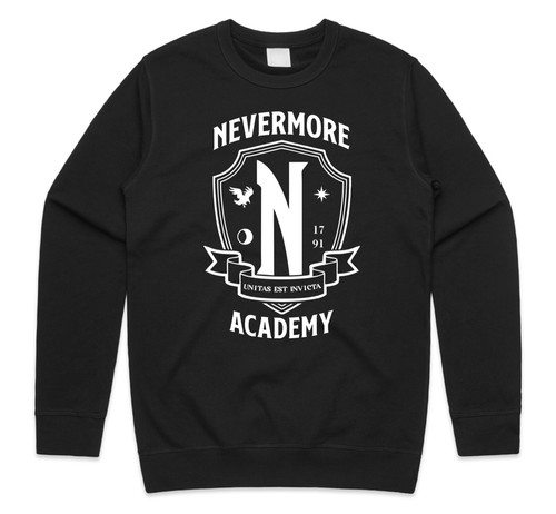 Nevermore Academy Wednesday Addams Pullover Sweatshirt lustig TV Show Geschenk Unisex - Bild 4 von 7