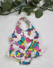 VTG OshKosh Girls Baby One Piece Swimsuit Size 4 Made in USA Butterflies