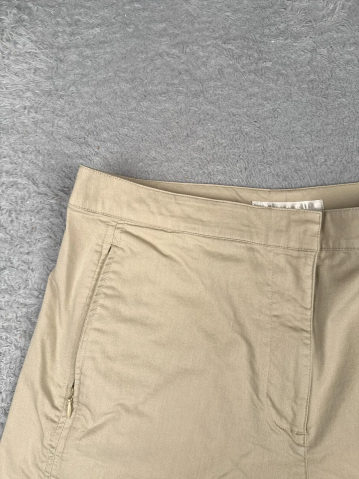 Nike Golf Shorts Women 12 Beige Flat Front Pockes Poly Cotton Blend Golfer 32x5 - Image 4 of 4