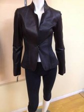 Exclusive Baez Lamb Skin Women's Black Fitted Leather Jacket Sz 2 (runs Small)