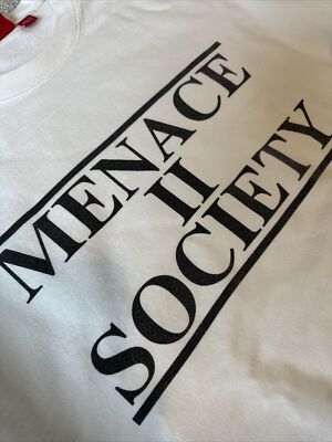 Supreme 14ss スウェット menace in society SS14 Supreme Menace II To Society Crewneck XLarge White