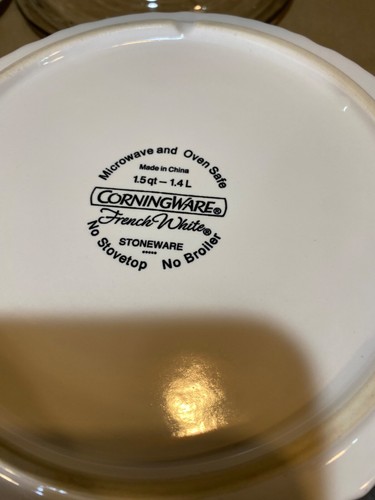 Lotto misto di piatti rotondi Corningware con coperchi LOOK bianco francese 500 ml - Foto 6 di 12