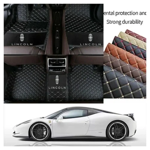 For Lincoln Nautilus Car Floor Mats Waterproof PU Leather Carpets Auto Liners - Bild 16 von 35