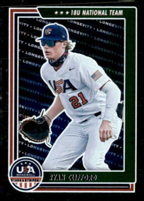 2022 Panini Stars & Stripes USA Baseball #51 Ryan Clifford