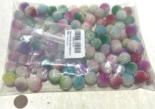 100pc 20mm Multicolor Resin Rhinestone Bubblegum Round Beads Loose Spacer Beads
