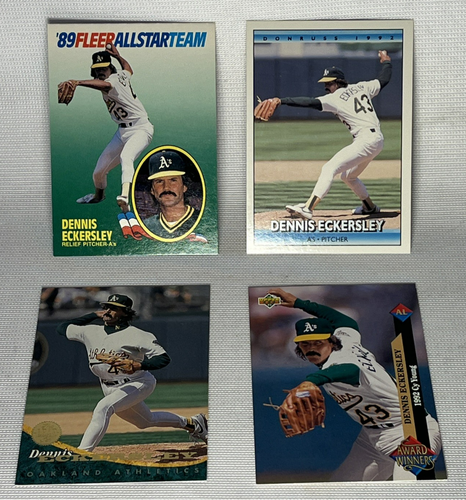 Lotto carte da baseball anni 80-90 (12). DENNIS ECKERSLEY A's Cardinals. cortile 2004 - Foto 1 di 13