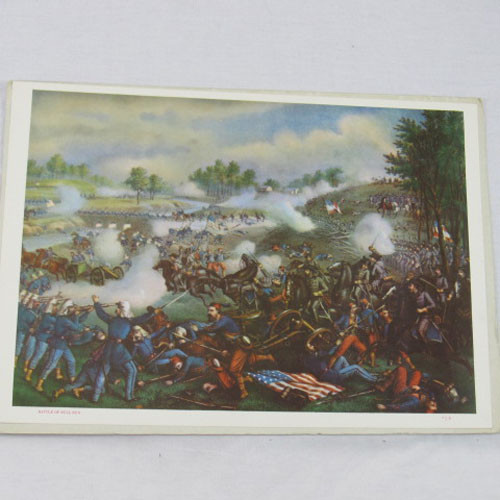Bürgerkrieg Schlachtszenen KURZ & ALLISON 4 farbige Lithographien Vintage Kunst - Bild 8 von 12