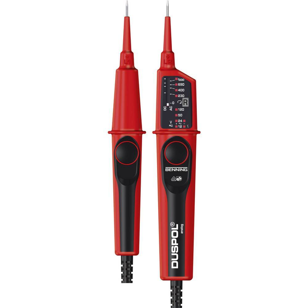 Benning DUSPOL analog Tester di tensione a due poli CAT III 1000 V, CAT IV 600