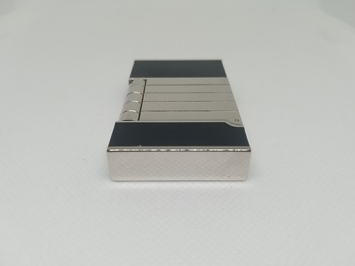 Authentic 016782 S.T. Dupont VGC Black Lacquer & Palladium PING Lighter Vintage - Picture 13 of 20