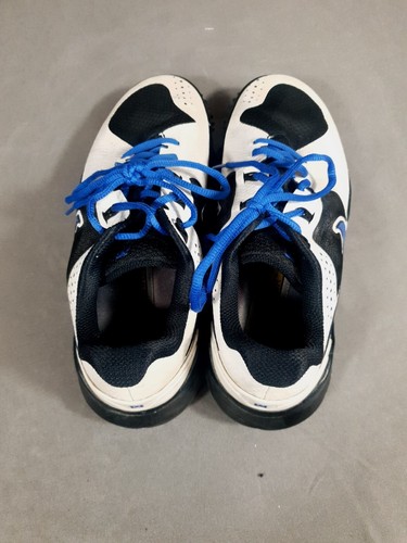 TIGER WOODS NIKE GOLF PLEATS SHOES MENS UK 8 WHITE BLACK BLUE 2013 628301-991 - Picture 11 of 14