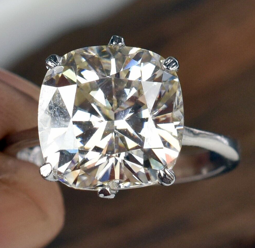 Certified Natural 5.45ct VVS1 DEF White Diamond AAA 950 Platinum Solitaire Ring
