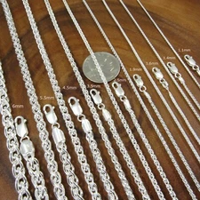 Solid 925 Sterling Silver Braided Wheat Chain Italian Spiga Necklace / Bracelet