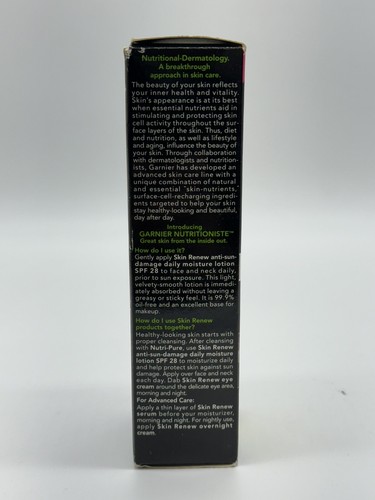 Garnier SkinRenew DAILY MOISTURE LOTION Anti-Sun Damage, SPF 28, 2.5 Oz - Picture 4 of 6