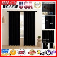 Room Darkening Blackout Curtains 84  - Energy-Saving  Noise-Reducing, Set of 2