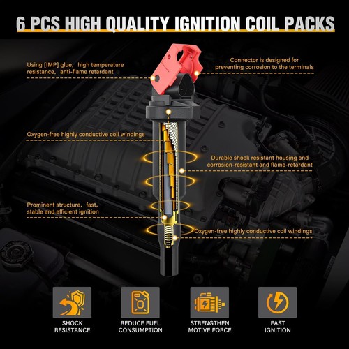 High Performance Ignition Coil & Spark plugs for BMW 128i 328i 335i 528i 535i X5 - Picture 4 of 19