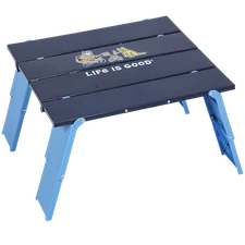 Life is Good 2 x 2 x 1 ft Blue Family Portable Outdoor Table
