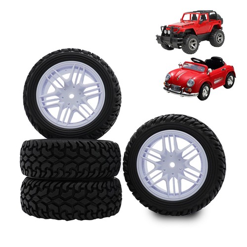 4Pcs 75mm Front/Rear Rubber Tires &Wheel for Traxxas HSP 1/10 Off Road Buggy Car - Bild 6 von 14