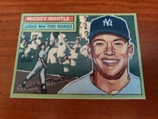 Baseball Art Card Print of Mickey Mantle, 56