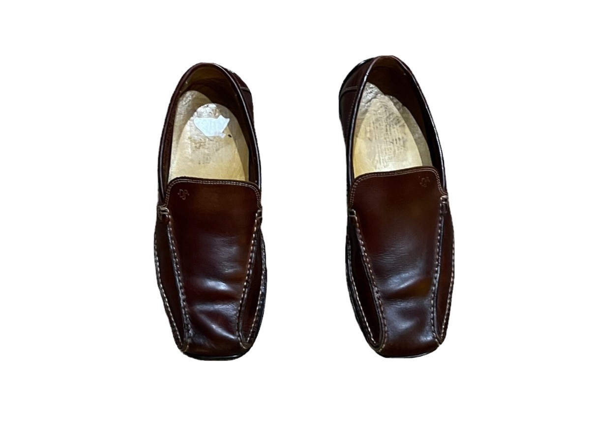 Donald Pliner Brown Leather Casual Slip On Driving Loafers  display picture 2