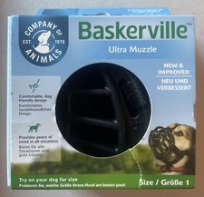 Ultra Dog Muzzle Baskerville Adjustable Padded Plastic Basket – Black (Size 1)
