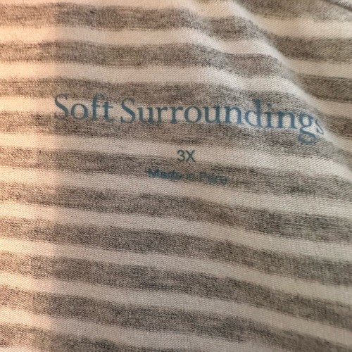 Soft Surroundings Striped Long Sleeve Top 3x #1762 - Picture 6 of 8